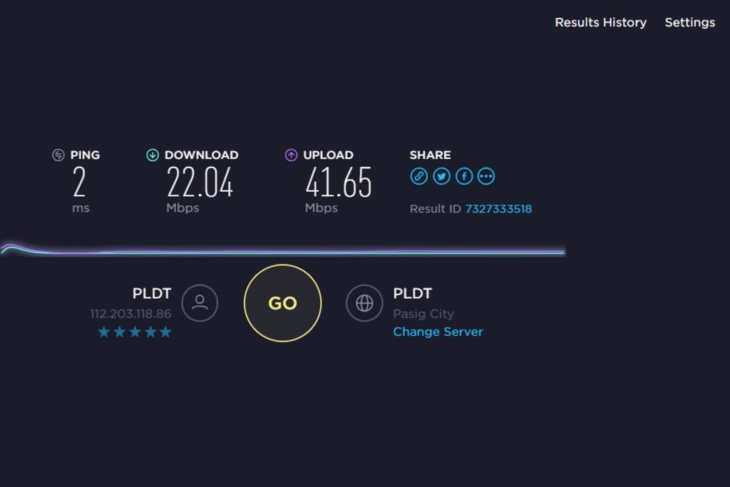 Internet speed