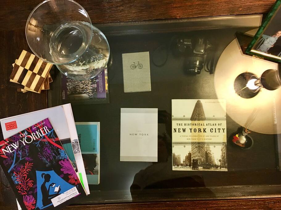 Plenty of New York guidebooks, restaurant guides, magazines, and other interesting reads available for your enjoyment and convenience