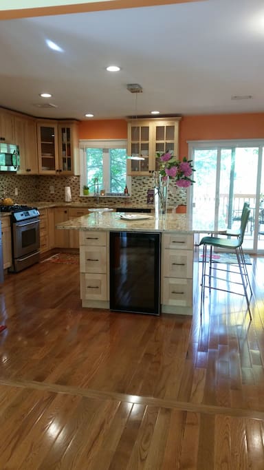 Professional Chef's Kitchen With Wine Cooler, Island For Entrainment
