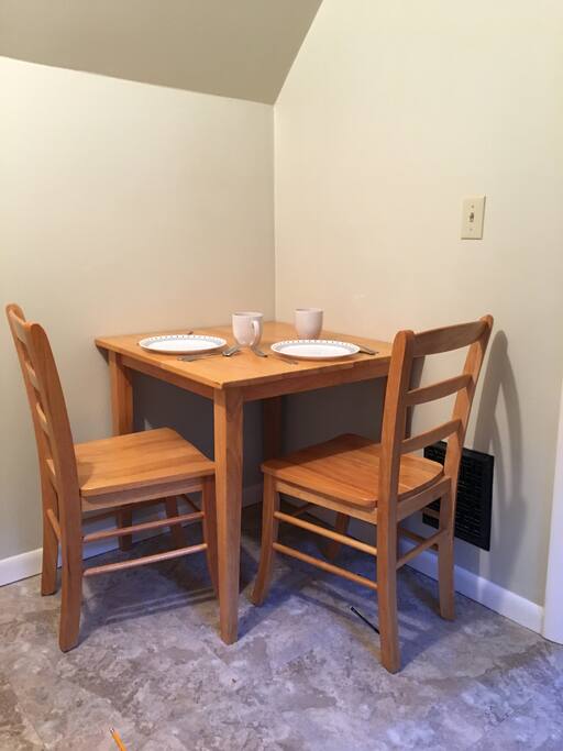 Dining area in the kitchen