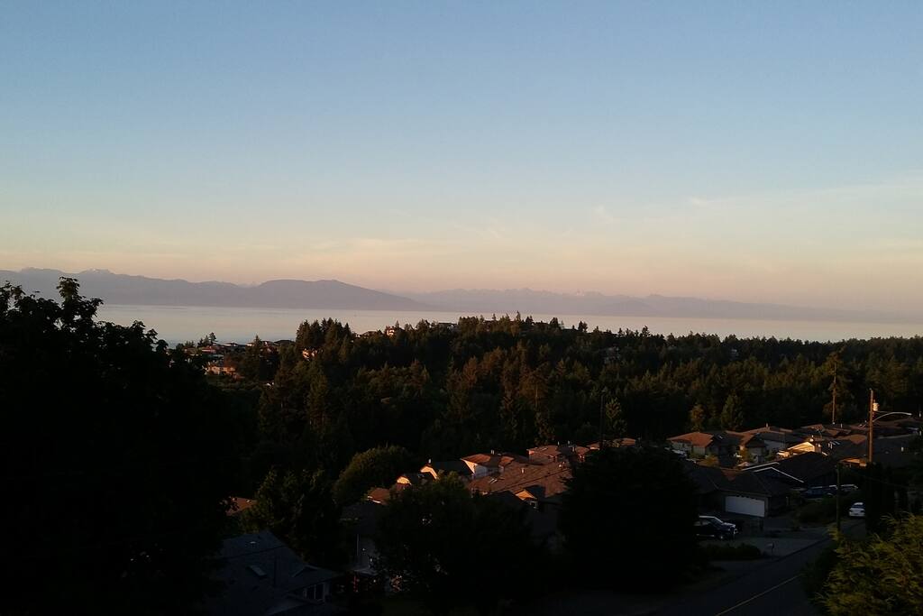 master bedroom view / dusk