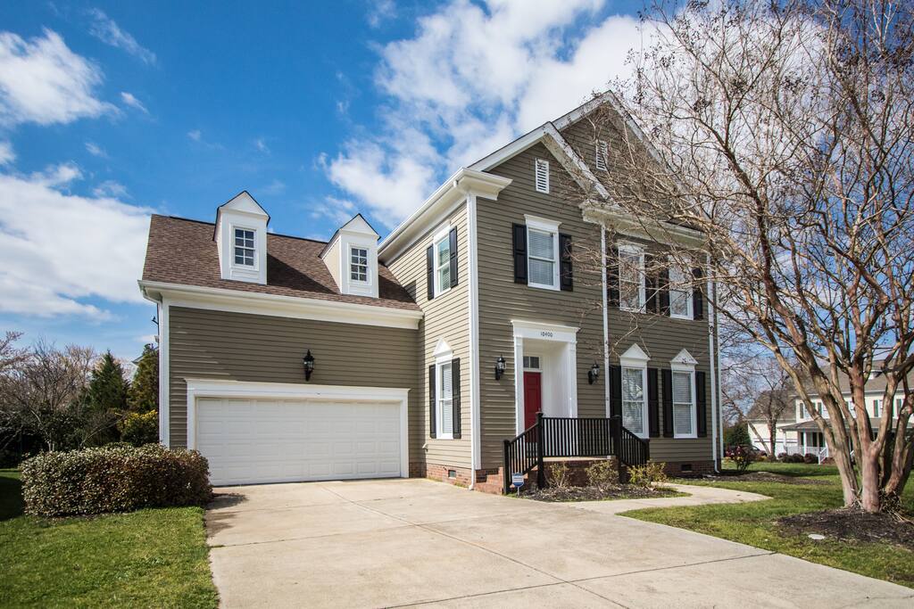 Located on a Large Corner lot.