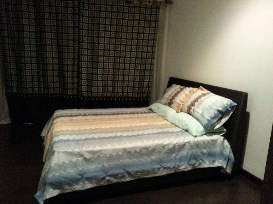 New sheets come try it, along with black out curtains. Enjoy a nice restful sleep with us.