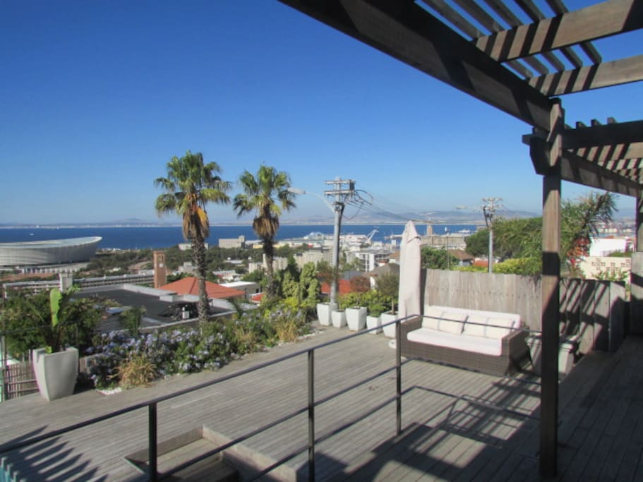 View of V& A Waterfront and Cape Town harbour