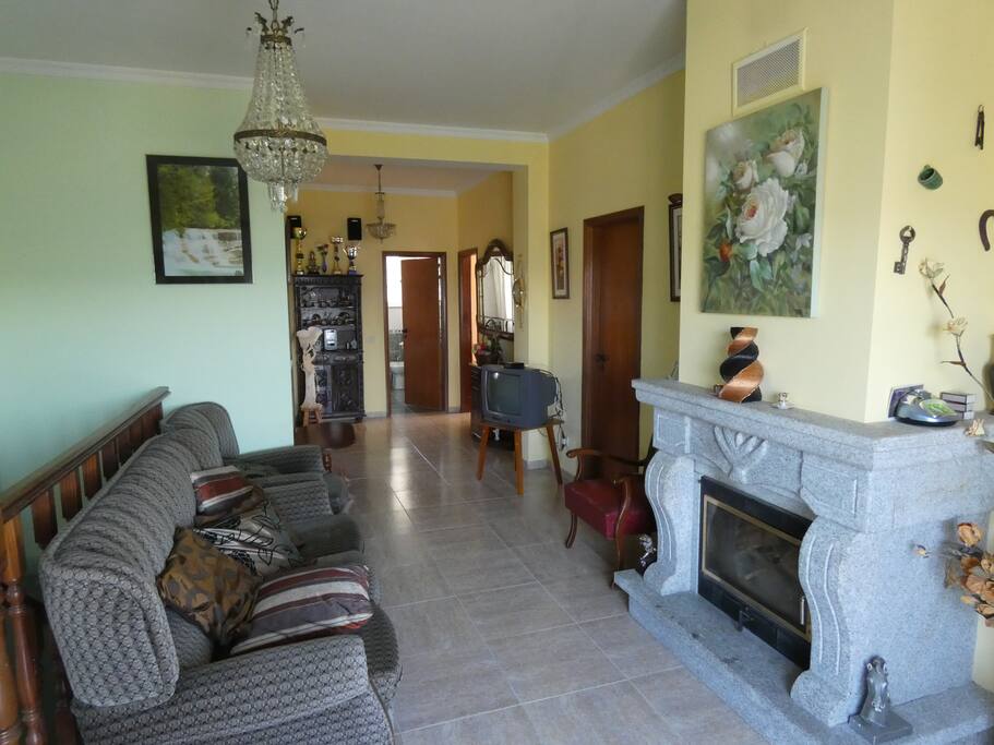 Living room with access to the top balcony