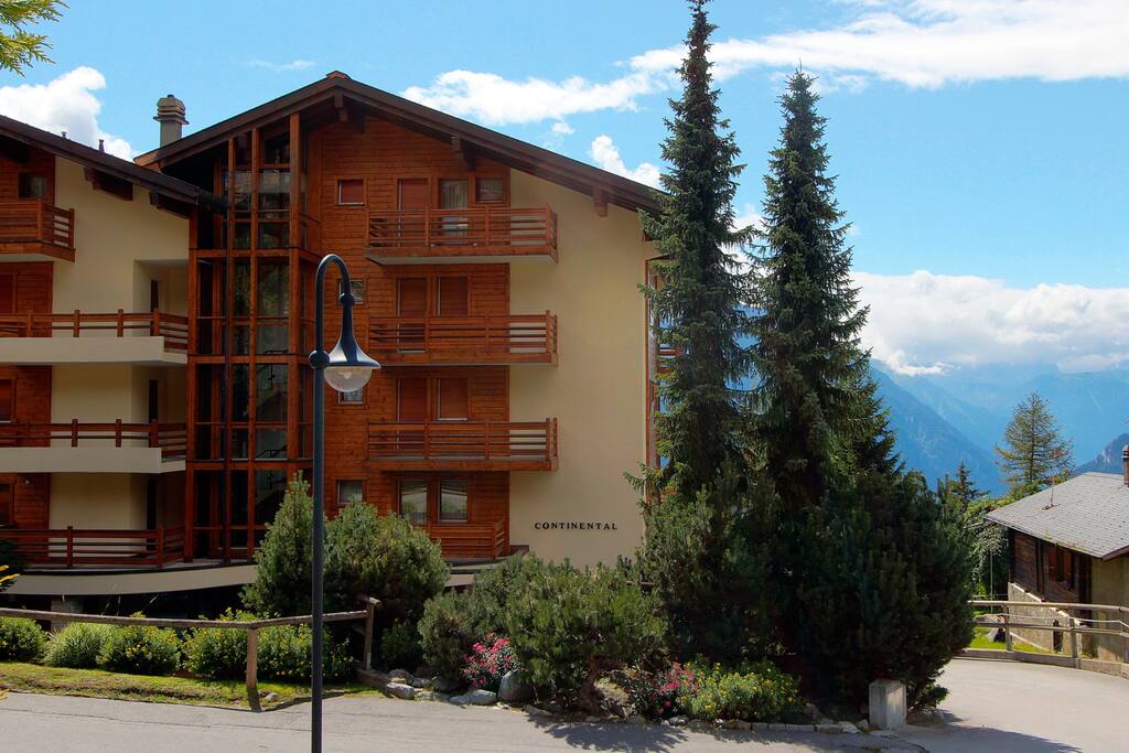 The apartment block from the outside