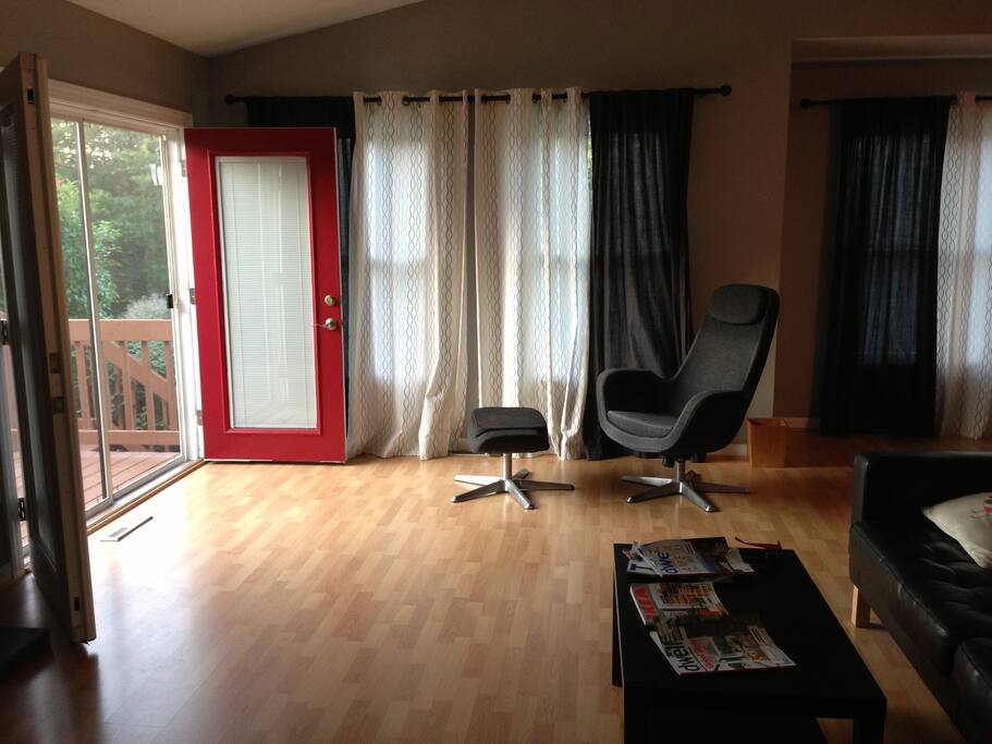 enjoy the french doors that open out onto the deck from the living room