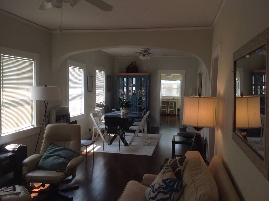 Open , well lighted living area