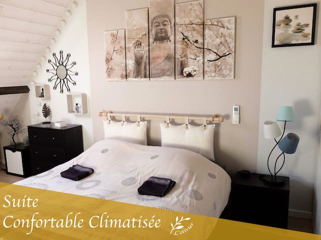 Nice bedroom with private bathroom