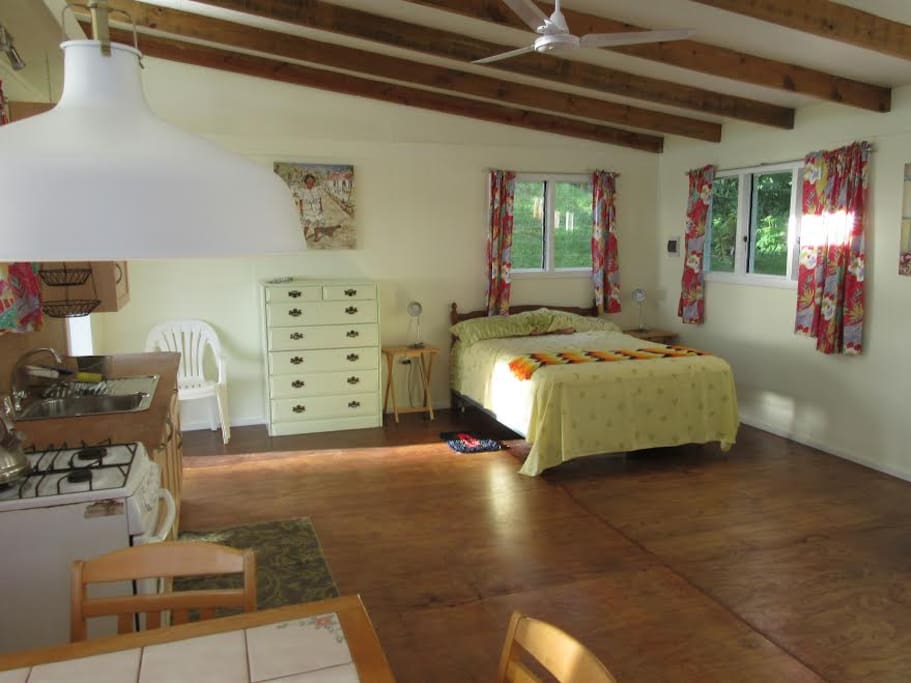 Large studio styled guesthouse with TV