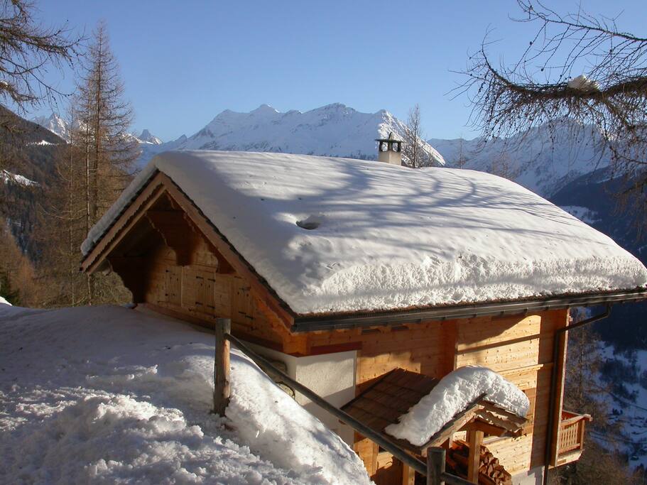 Arrivée au chalet