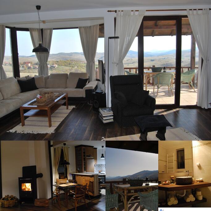 Luxuriously furnished apartment.
Underfloor heating,functional fireplace,library with reading sofa,wine refrigerator,wi-fi.
4(5) person surface 65m2