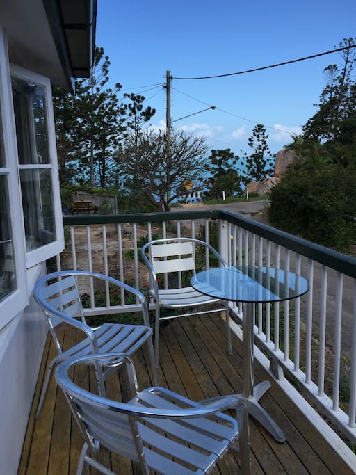Sea views from upstairs verandah