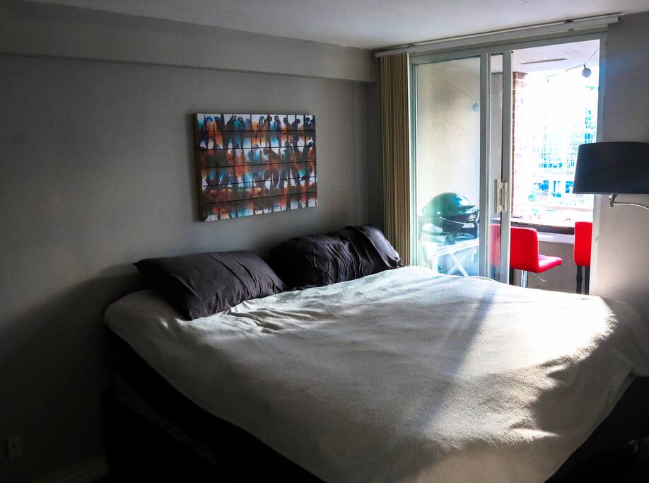 King size Bed in bedroom