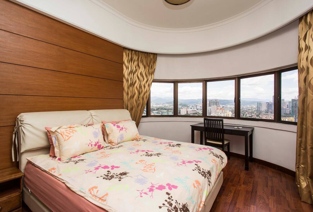Huge bedroom with the most comfortable queen sized bed and private bathroom