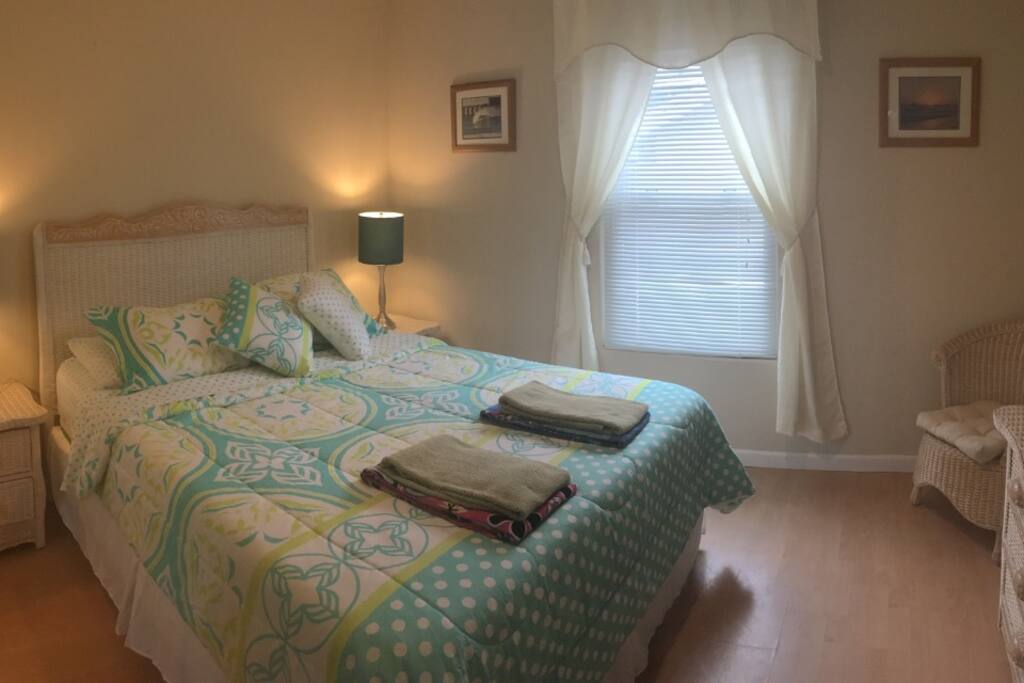 Bedroom 1 with Queen Bed and TV/DVD cabinet