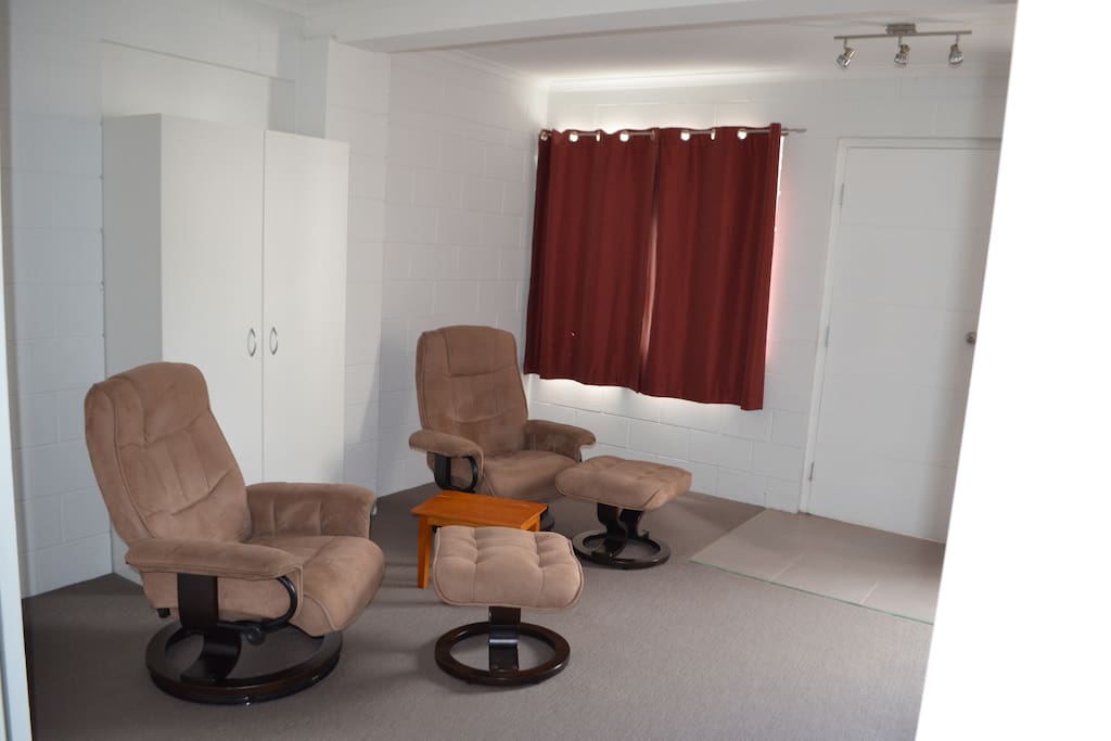 Comfortable separate lounge with second TV.