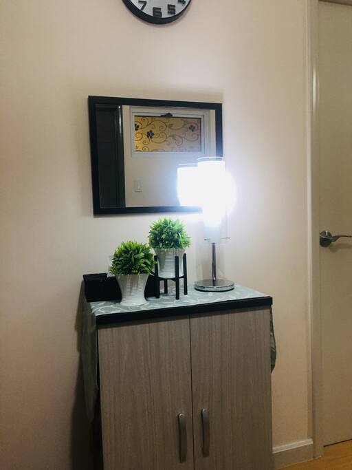At entrance (shoe rack)