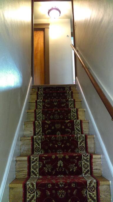 you will have the upstairs bedroom, kitchenette and bathroom