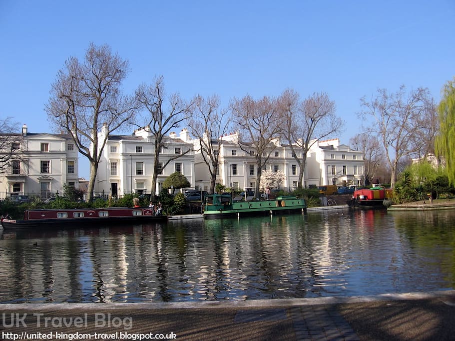 Beautiful Little Venice is 5 to 10 mins walk.Canal boats all day to Camden Market (45mins cruise) via Regents Park & London Zoo.