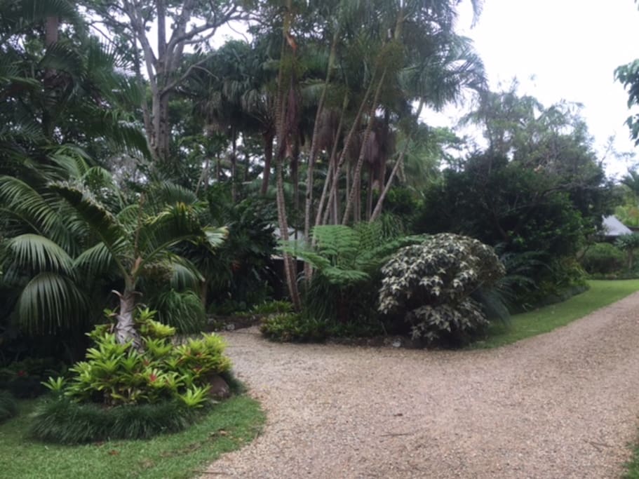 Carpark and entrance to Bungalow