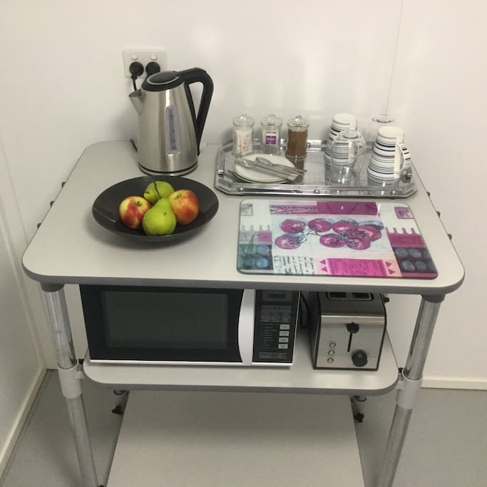 Exclusive use of tea and coffee facilities, with microwave and toaster