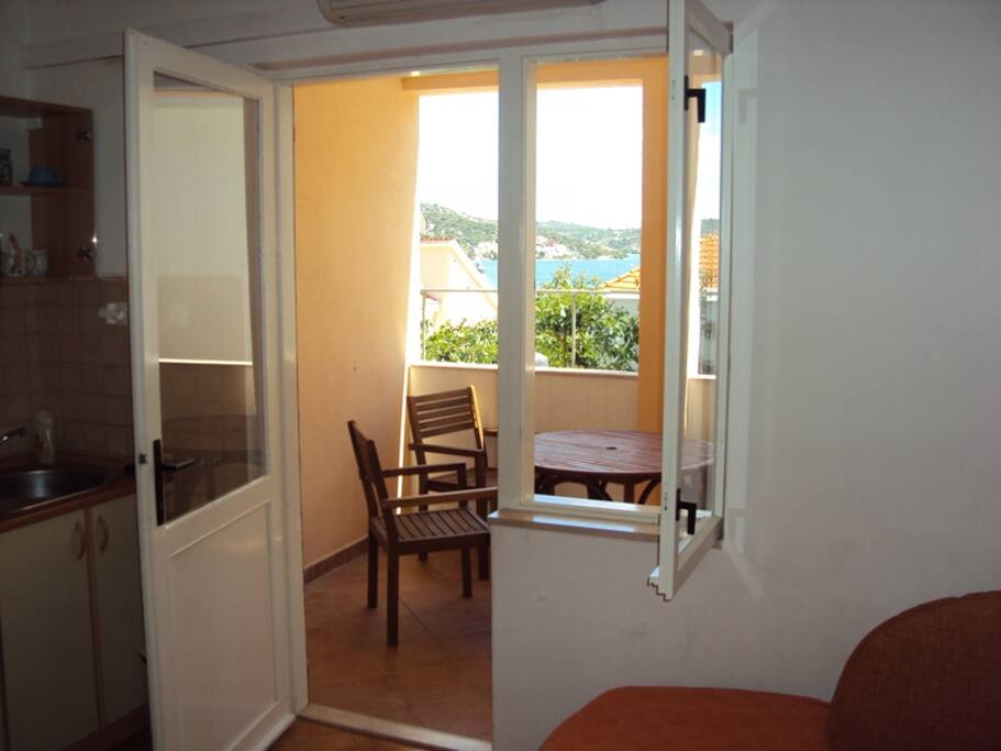 Apartment A - view from the kitchen