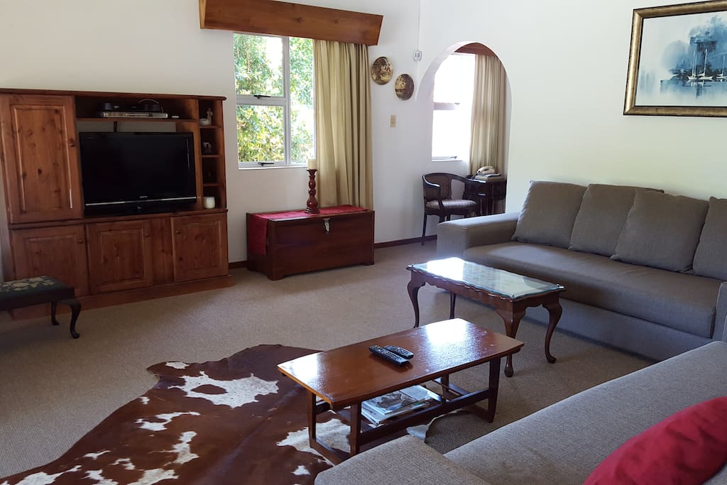 The Lounge which has a big window overlooking the River