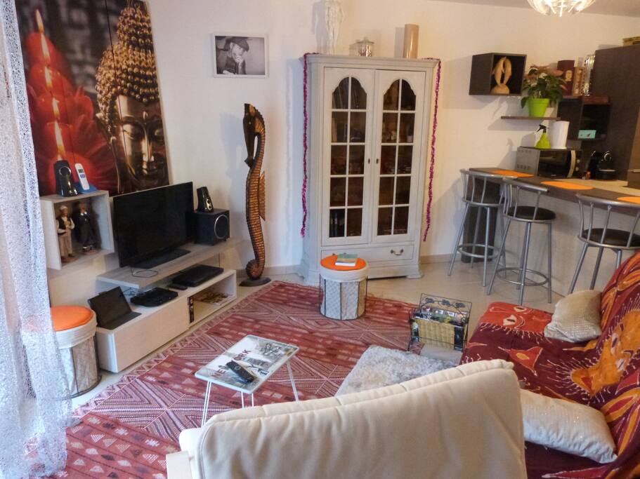 Un espace accueillant d'inspiration asiatique
