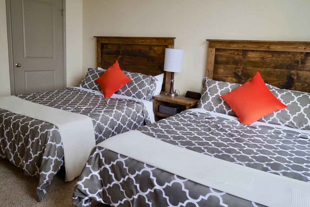 Bedroom #2: Electronic device charging stations are included in both rooms so you can always stay connected.