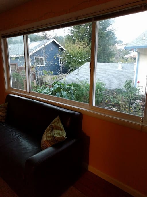 Living room overlooks the garden.
