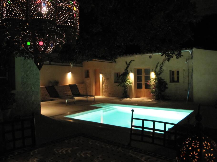 Pool at night