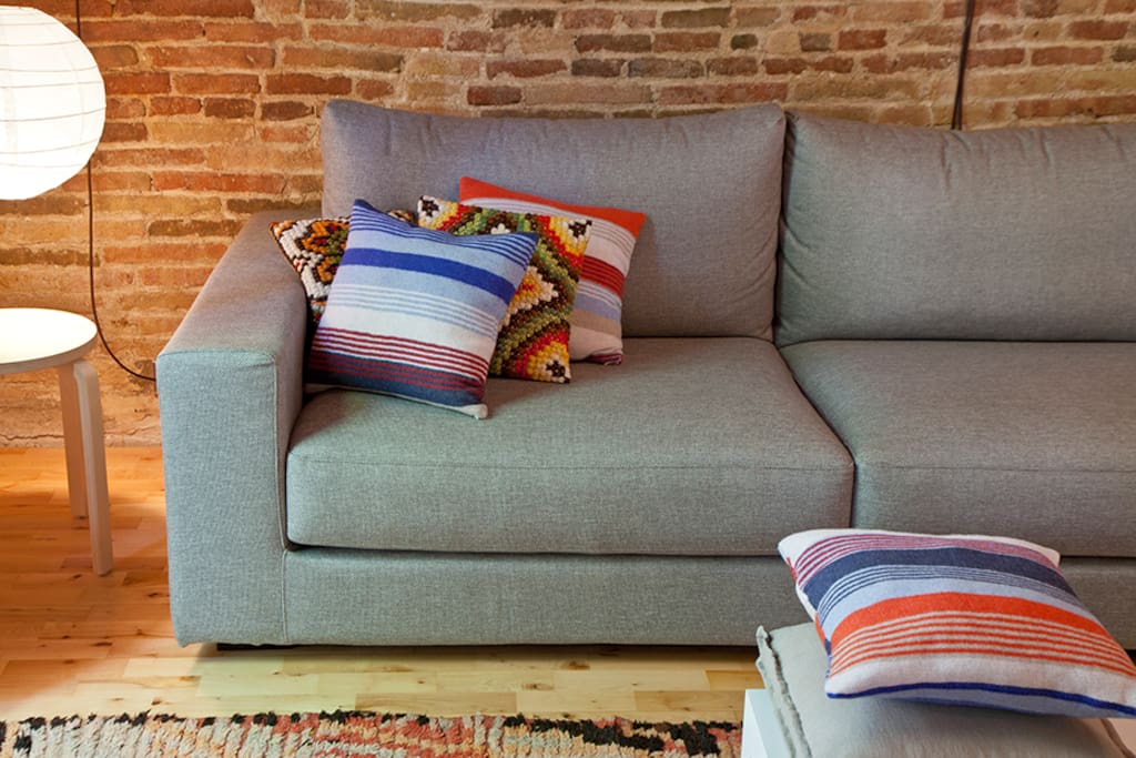 Comfy sofa in lounge area