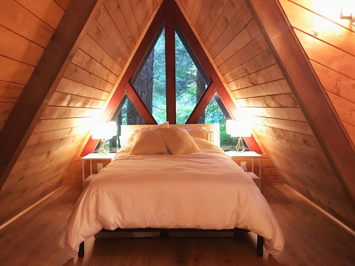 Full size bed upstairs