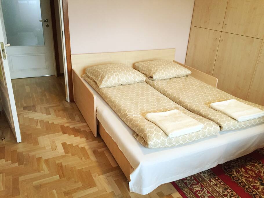 New comfortable bed.