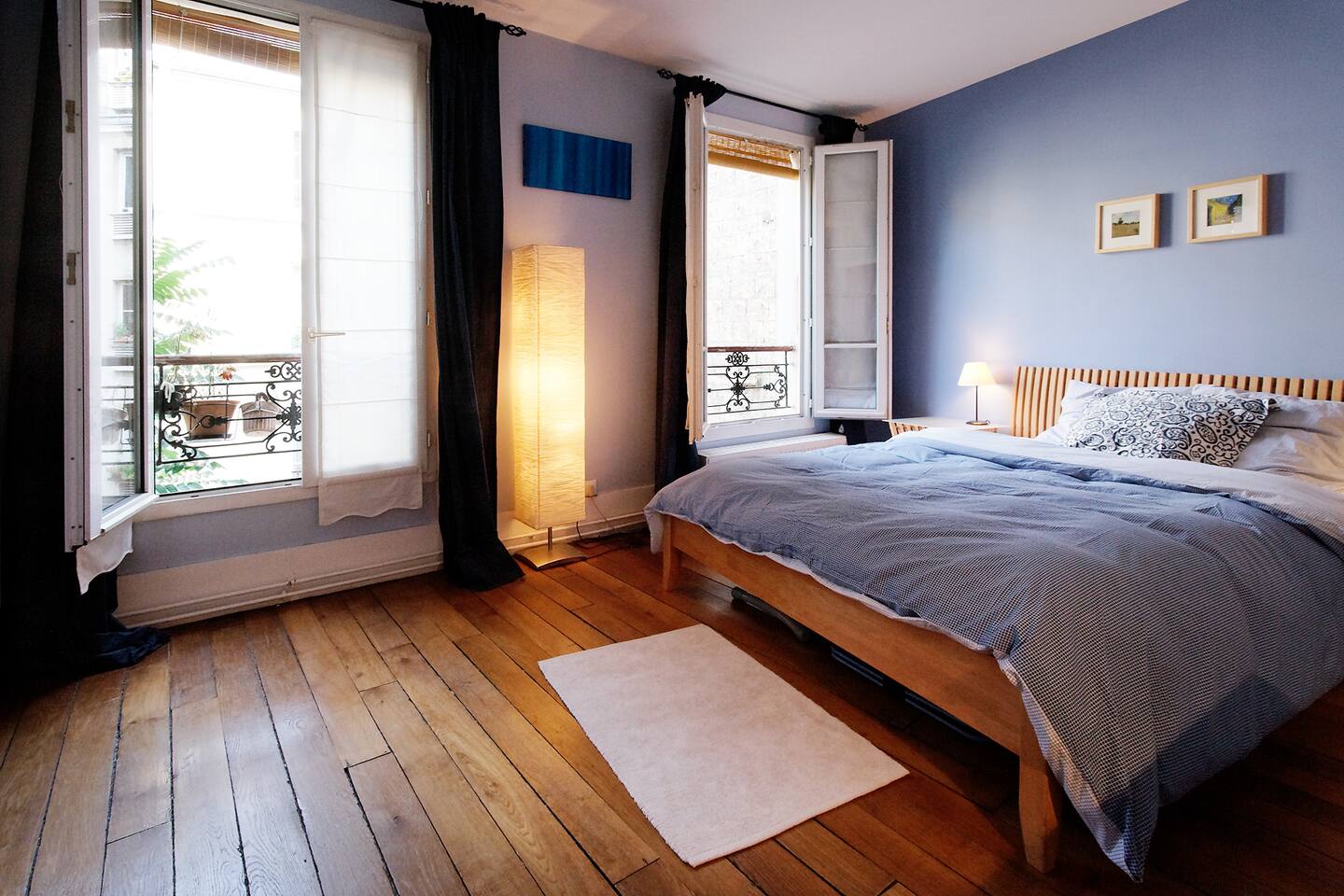 Bedroom. Windows are on courtyard. 