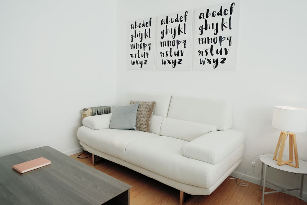 This is the living area of the studio