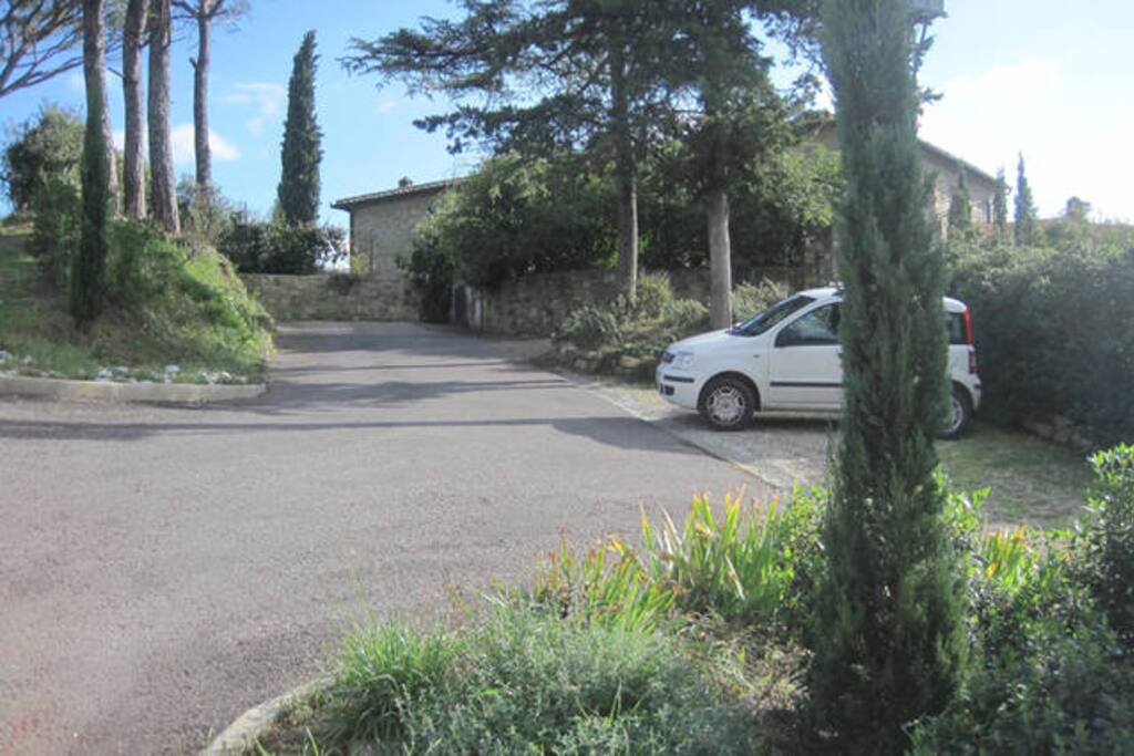 You can park outside.