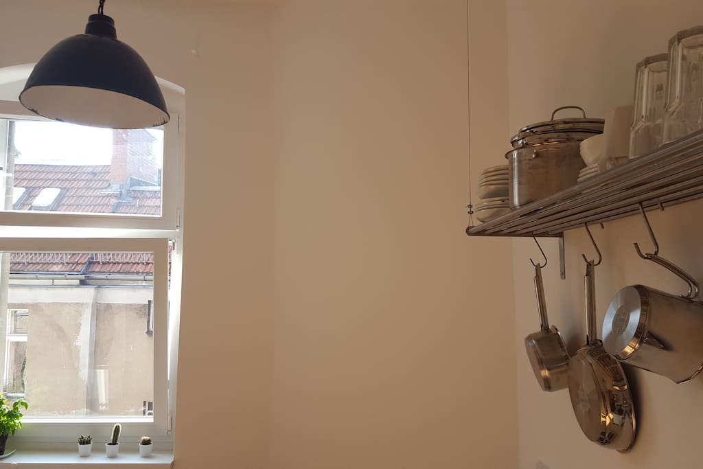 kitchen with industrial design