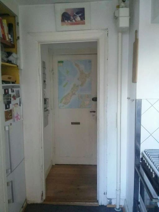 Kitchen and entrance.