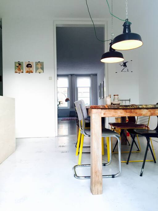 The kitchen area