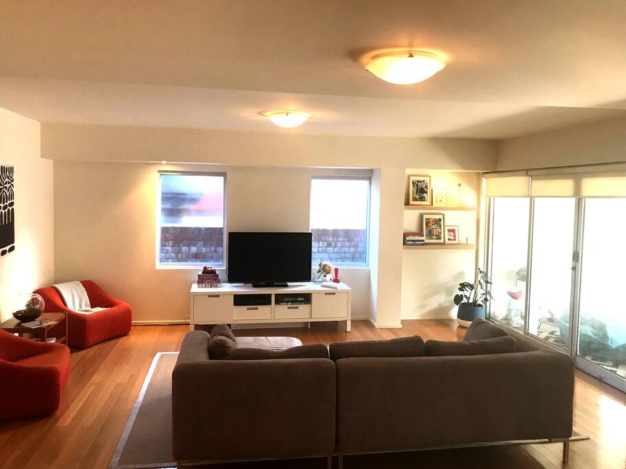 Living room with balcony