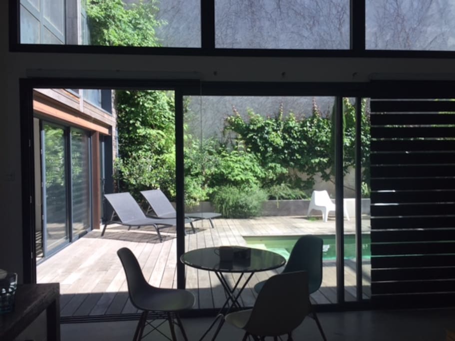 vue cour intérieure privative