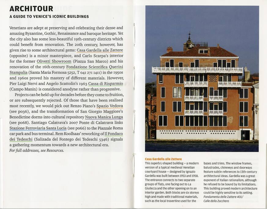 Extract from a Phaidon publication on the architecture in Venice.