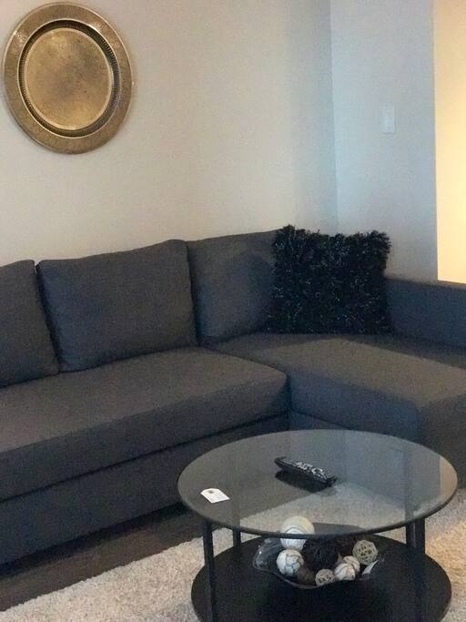 This couch is so comfortable and boasts a queen sized pull out.