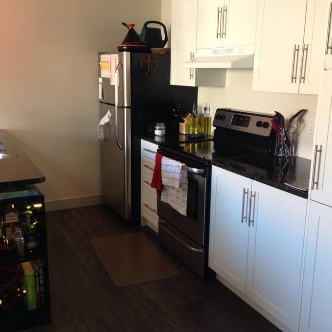 the kitchen