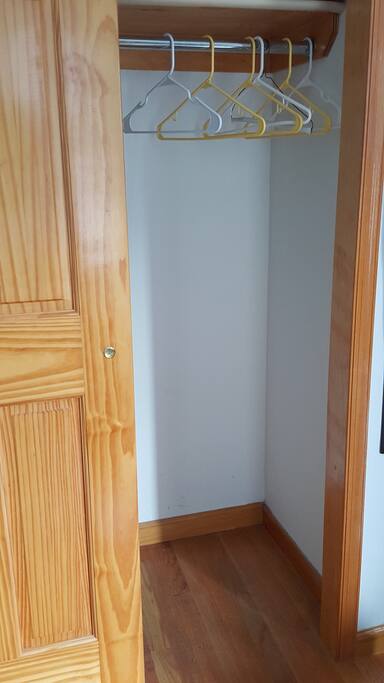 Plenty of space to hang clothes or store a suitcase