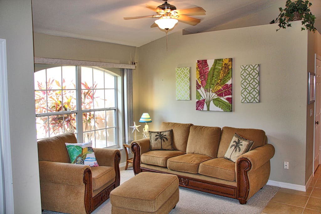 The quiet sitting corner is a great place to snuggle up with your favorite book - or person.