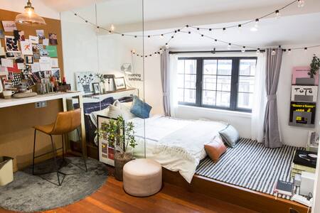 小去由 ｜ 淮海中路地铁站零距离，迪士尼直达 90年代美式休闲风格，大屏幕投影仪 舒适 温馨