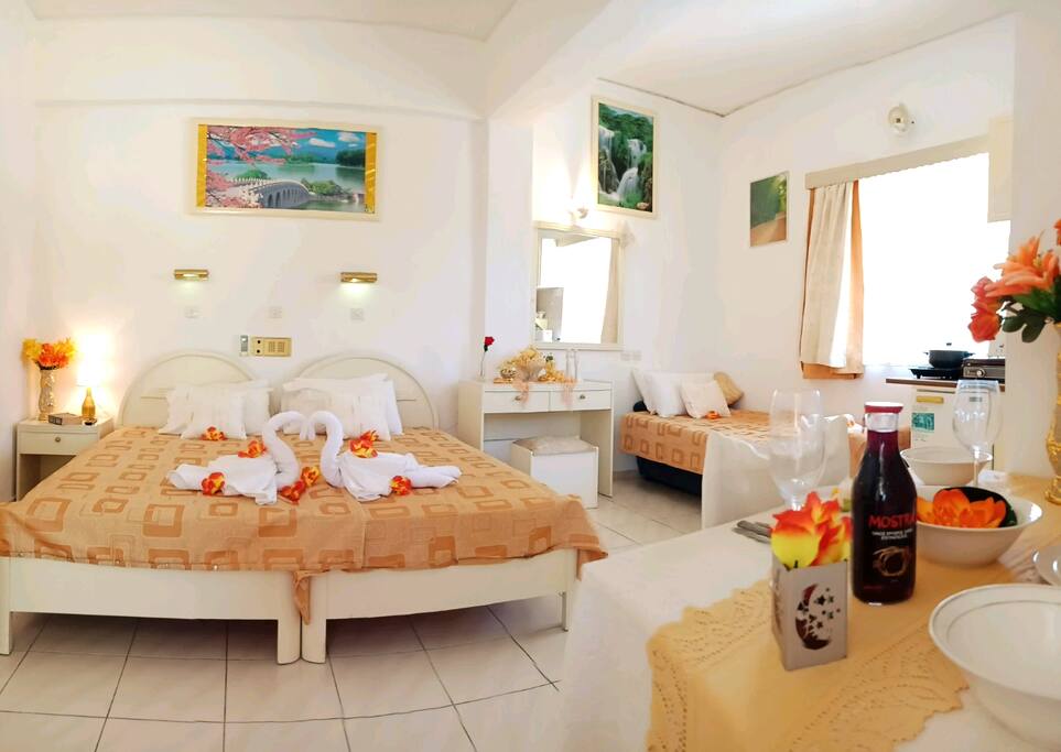family apartment for 3 persons 31 m2 private balcony and beautiful views